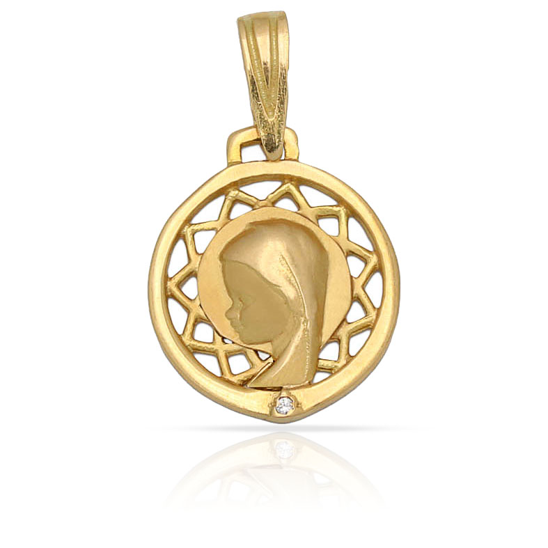MEDALLA ORO 18KL VIRGEN NIÑA - 14MM ** AGOTADO TEMPORALMENTE**