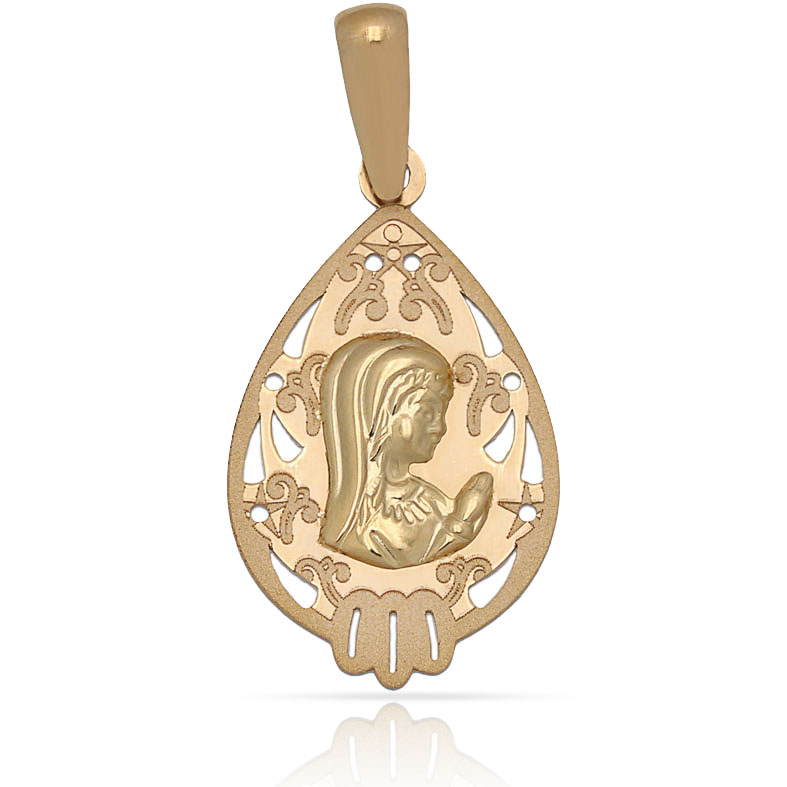 MEDALLA ORO 18KL VIRGEN NIÑA - 14X24MM