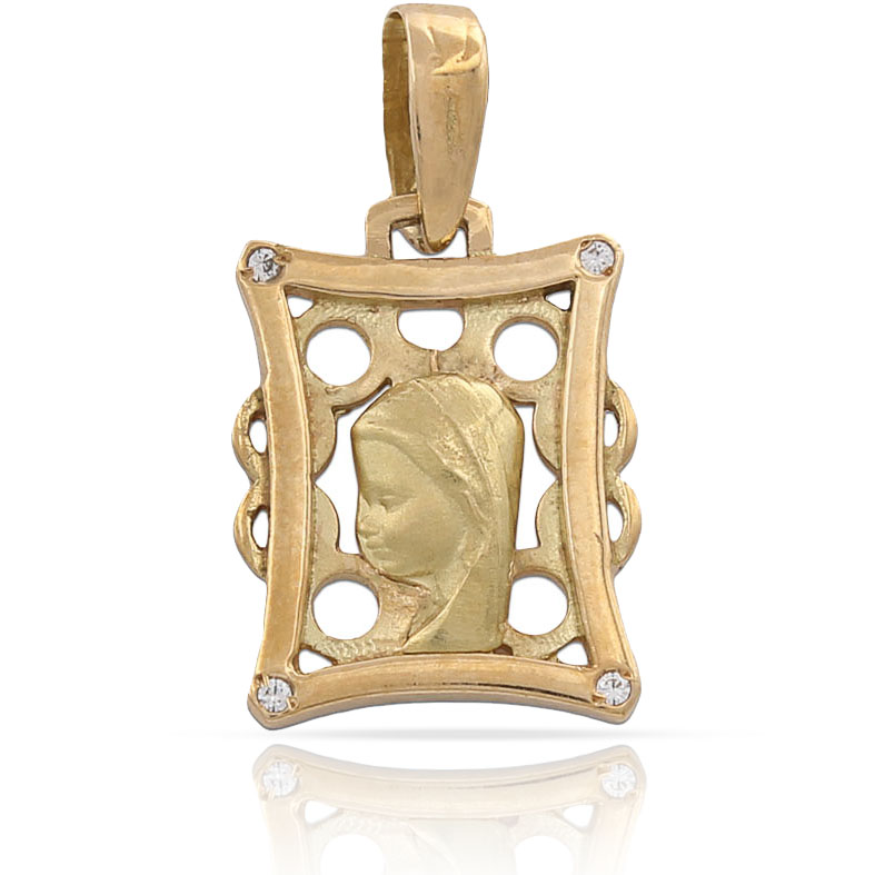 MEDALLA ORO 18KL VIRGEN NIÑA -13X18MM