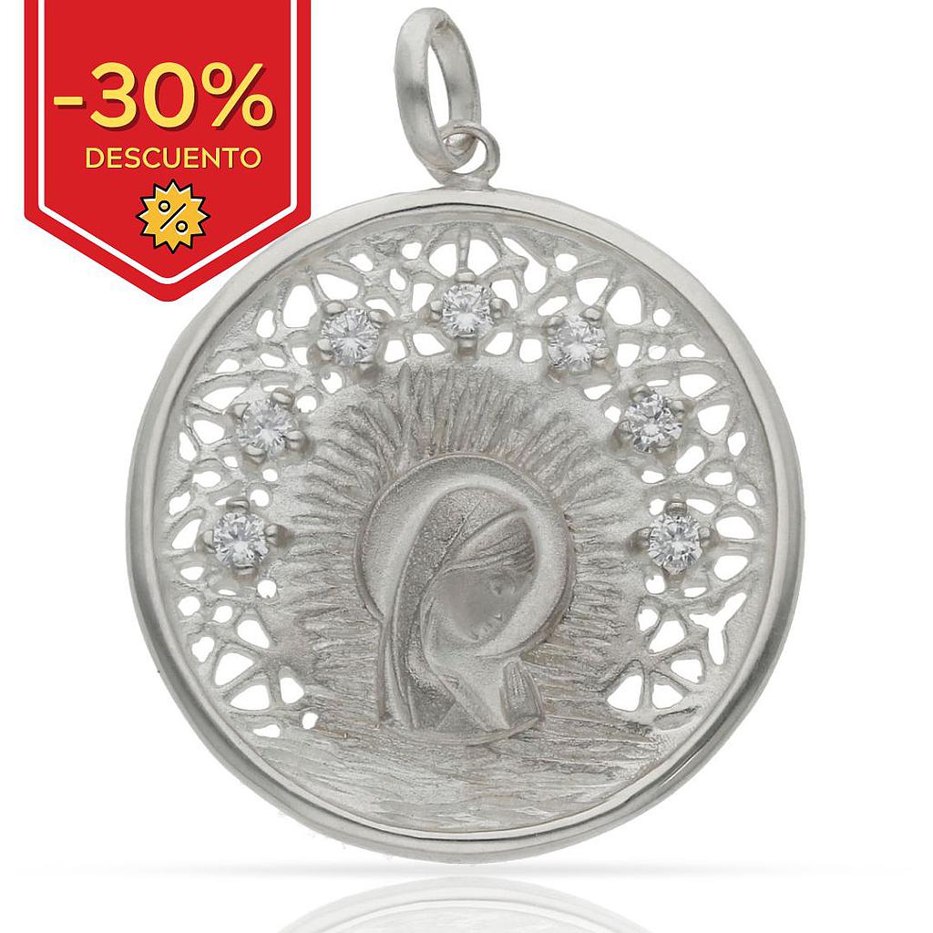 MEDALLA PLATA 925MM VIRGEN NIÑA - 30MM