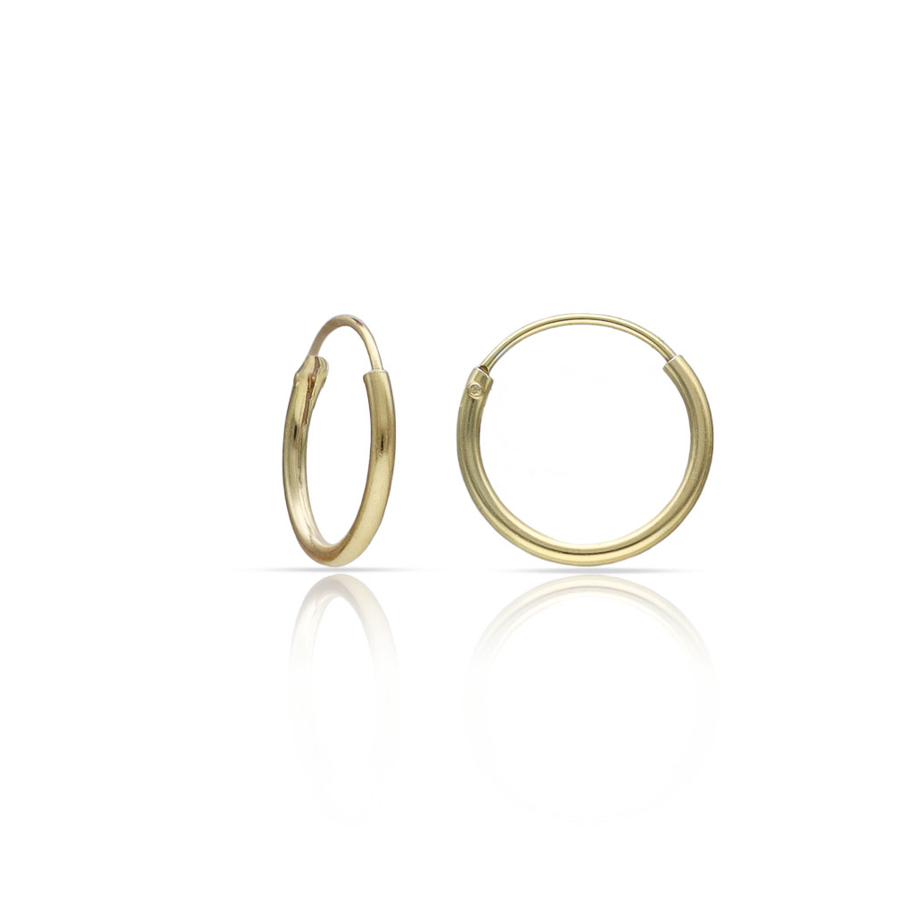AROS PLATA CHAPADA EN ORO - 10MM