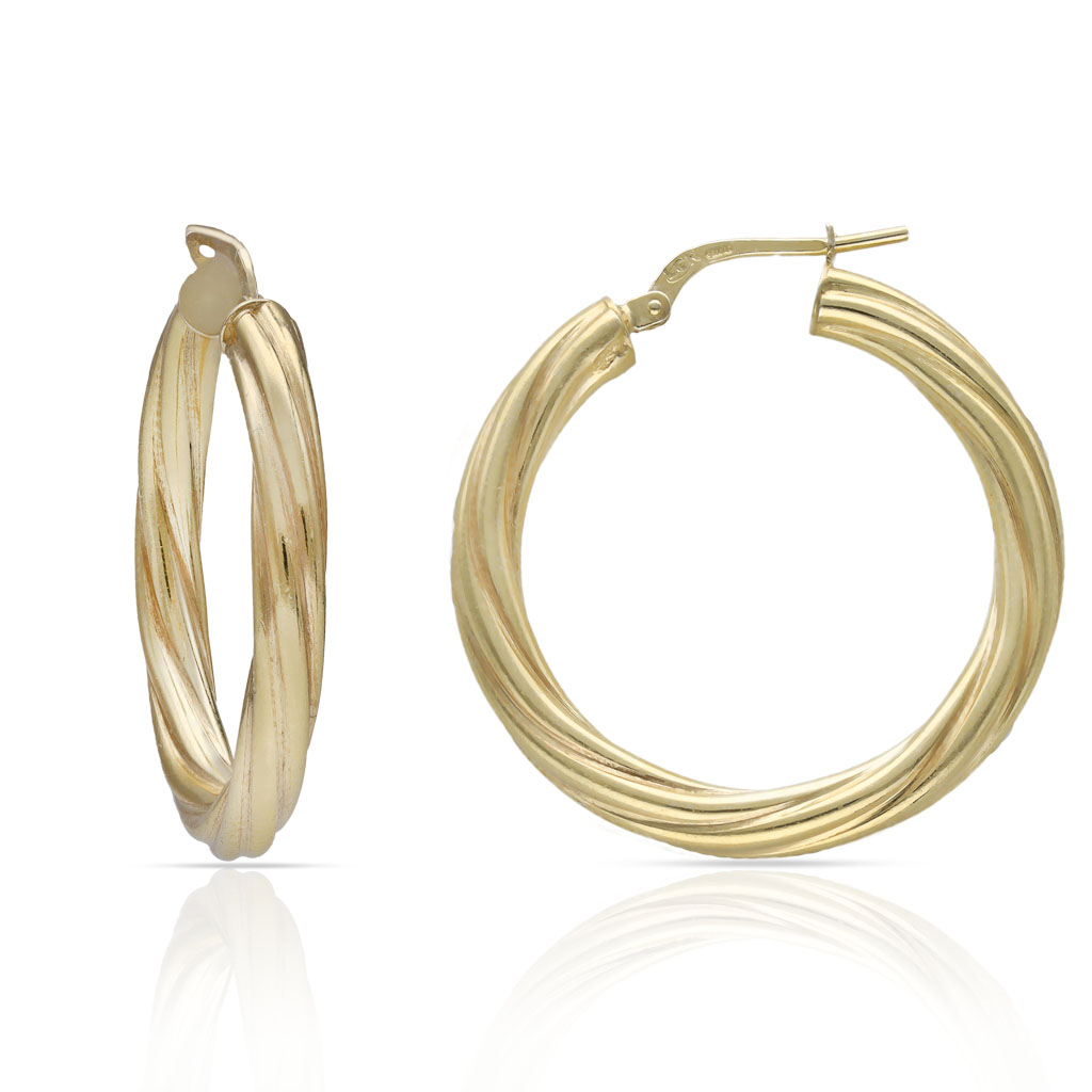 AROS PLATA CHAPADA ORO - 25MM