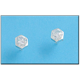 PENDIENTE PLATA 925MM HEXAGONAL GRANDE