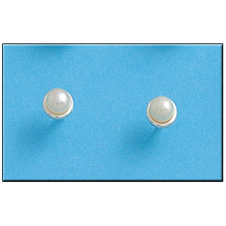 PENDIENTE PLATA 925MM PERLA