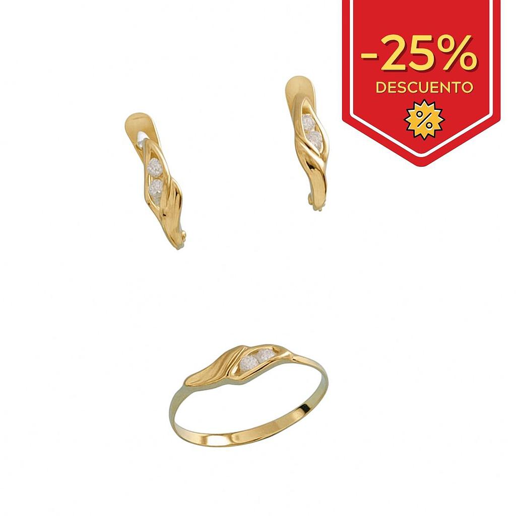 PENDIENTES BEBE ORO 18KL CIRCONITAS