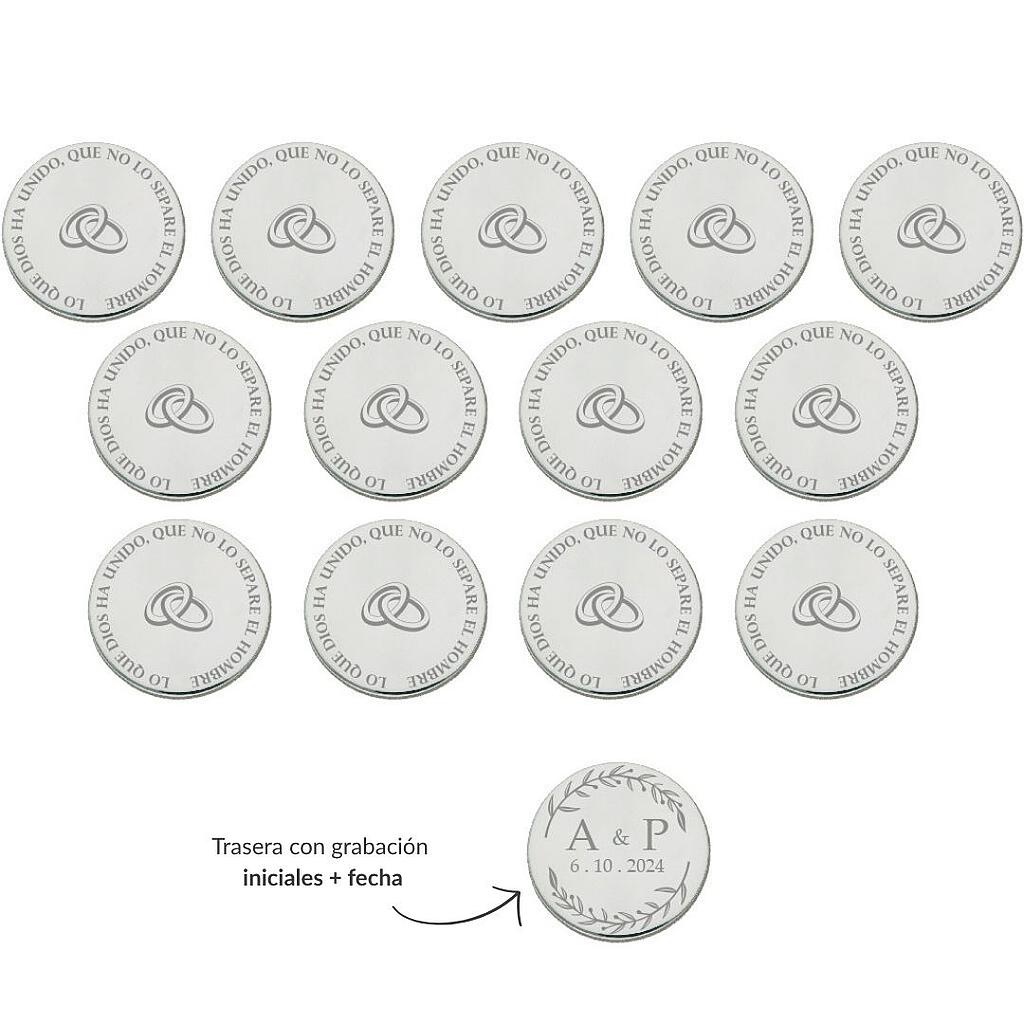 ARRAS PERSONALIZADAS ALIANZAS · ACERO PLATEADO
