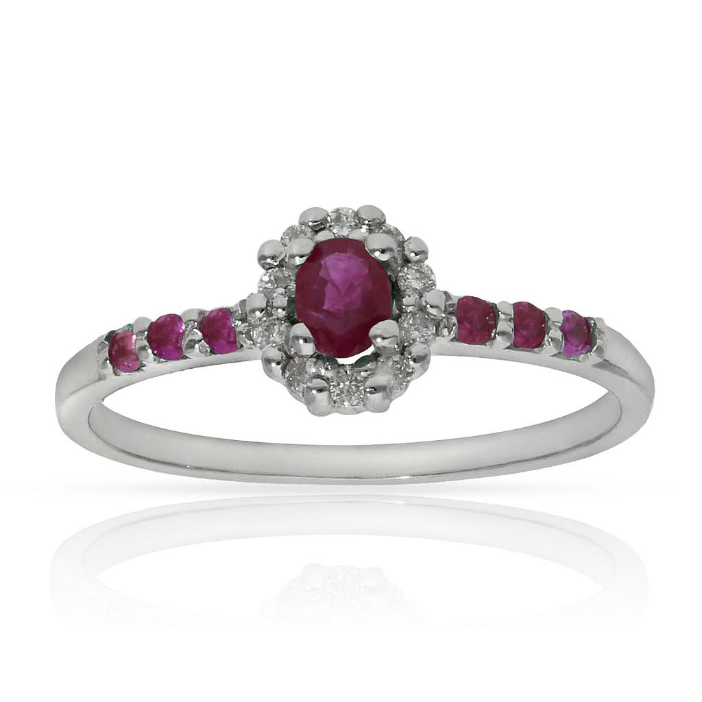 SORTIJA ORO BLANCO 18KL ZAFIROS + DIAMANTES (copia)