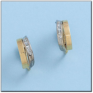 PENDIENTES ORO 18KL BICOLOR