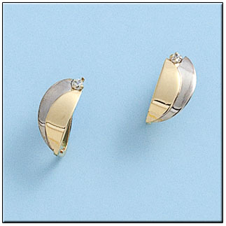 PENDIENTES ORO 18KL BICOLOR CIRCONITAS 