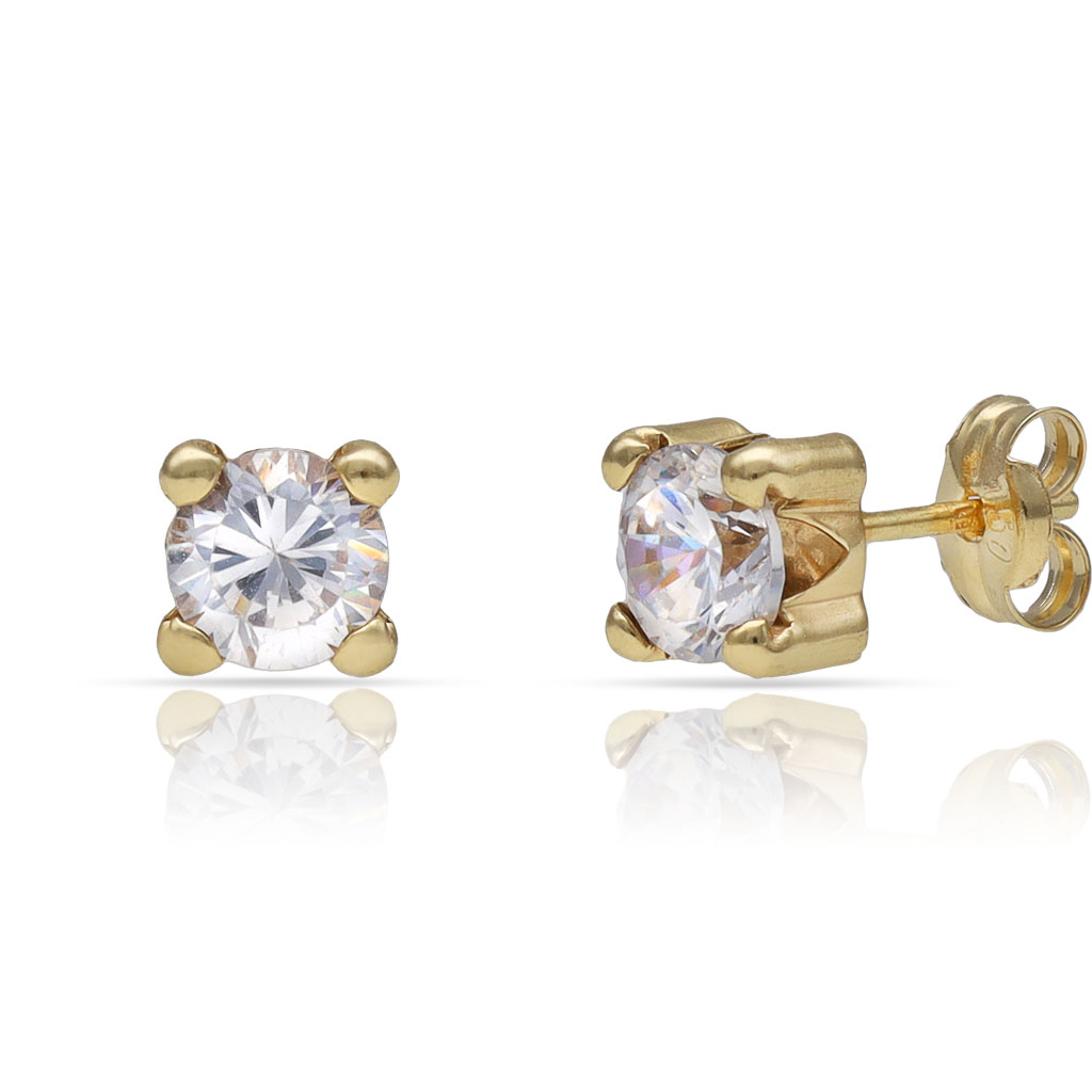PENDIENTES ORO 18KL CIRCONITAS - 5x5MM