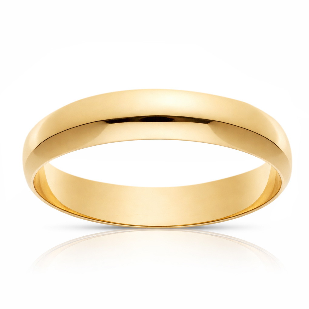 ALIANZA ORO 18KL LISA MEDIA CAÑA - 3.50MM