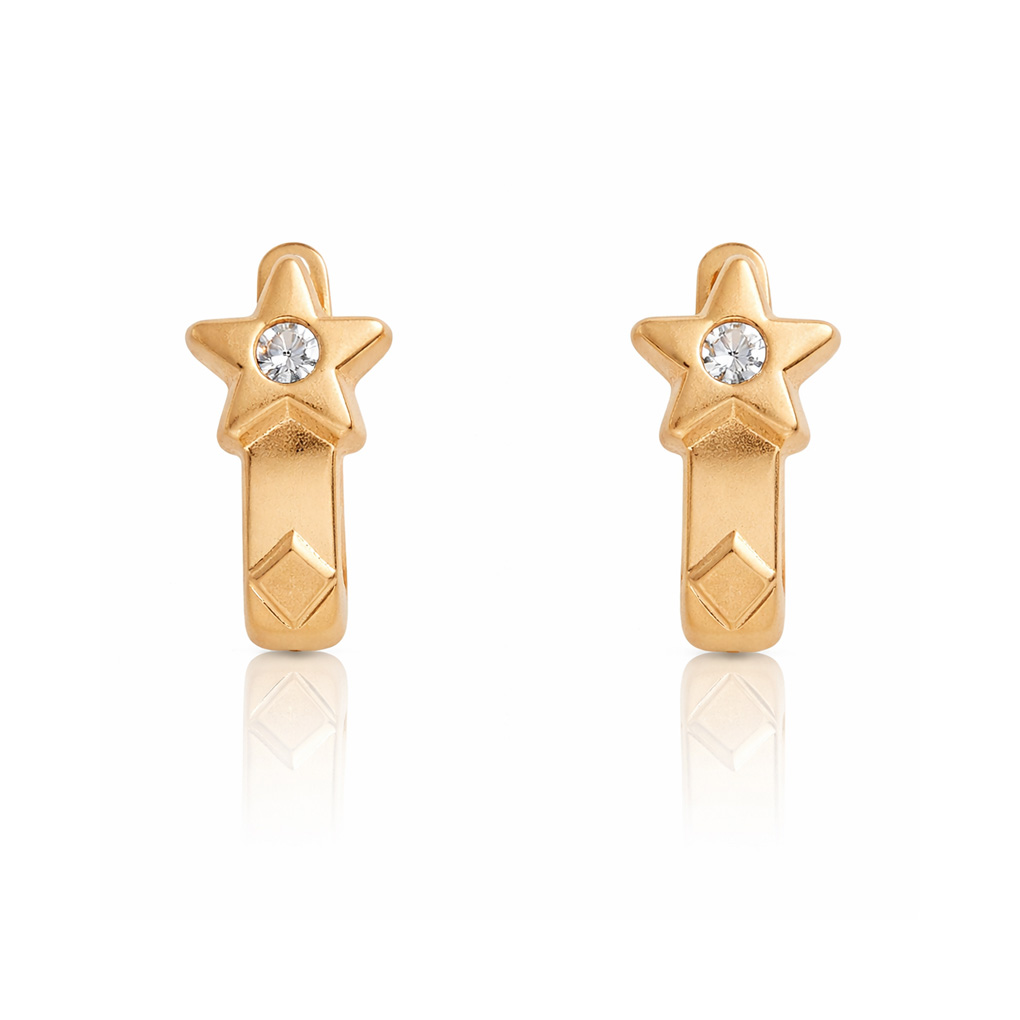 PENDIENTES ORO 18KL CIRCONITAS ESTRELLA