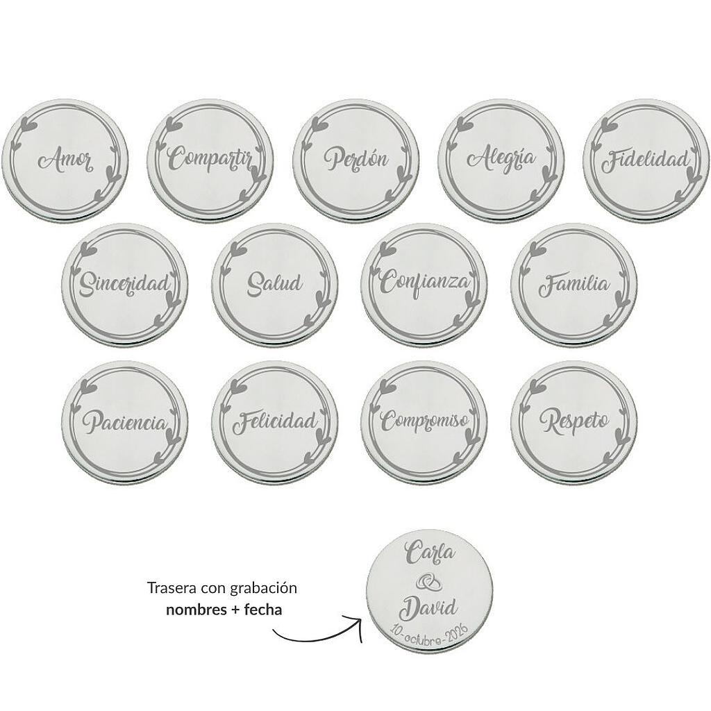 ARRAS PERSONALIZADAS PALABRAS · ACERO PLATEADO