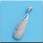 COLGANTE LAGRIMA CIRCONITAS PLATA 925MM