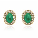 PENDIENTES ORO 18KL ESMERALDAS FINAS