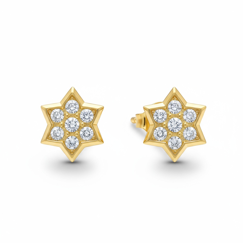 PENDIENTES ORO 18KL ESTRELLAS