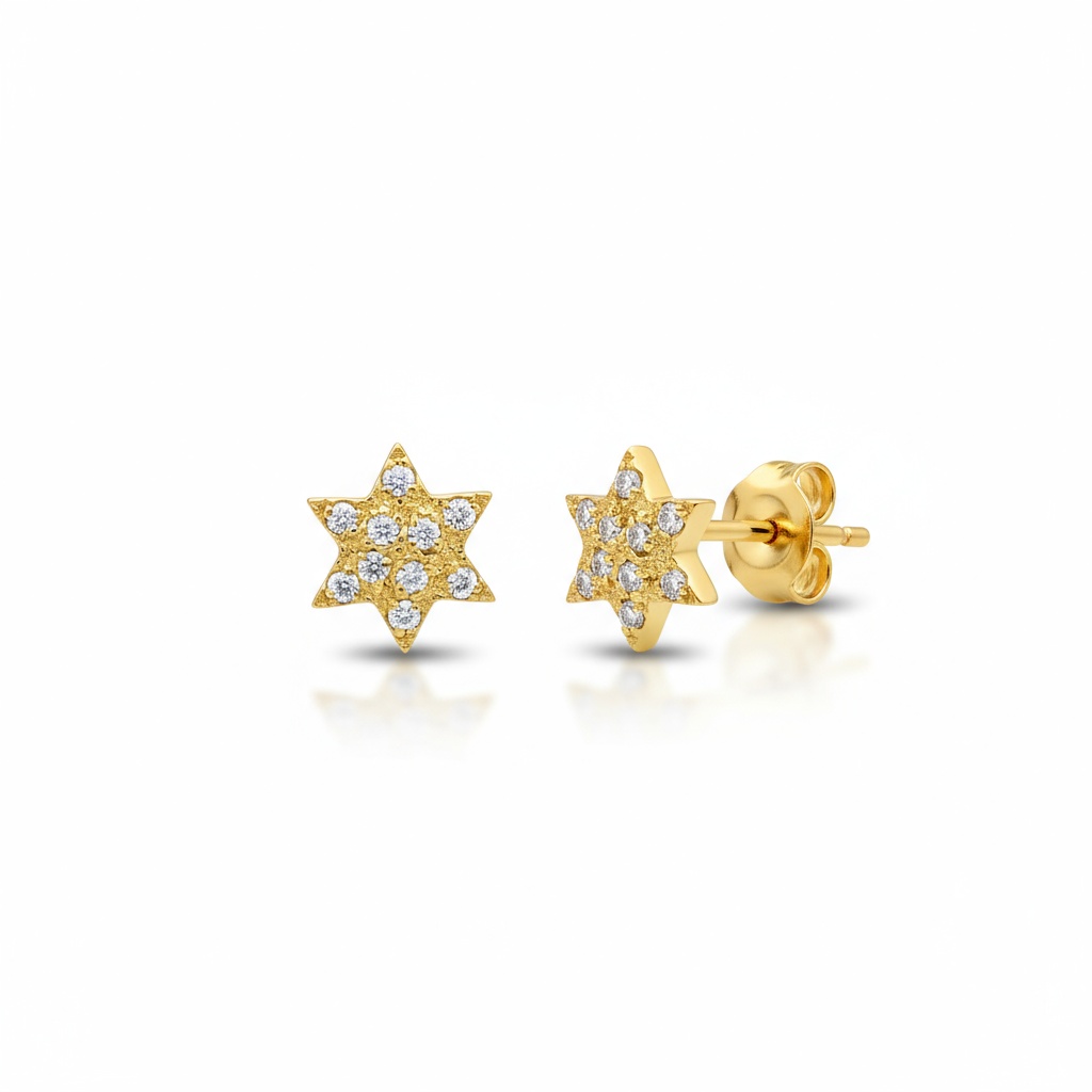 PENDIENTES ORO 18KL ESTRELLAS