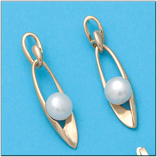 PENDIENTES ORO 18KL P. CULTIVADAS