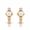 PENDIENTES ORO 18KL P. CULTIVADAS + CIRCONITAS