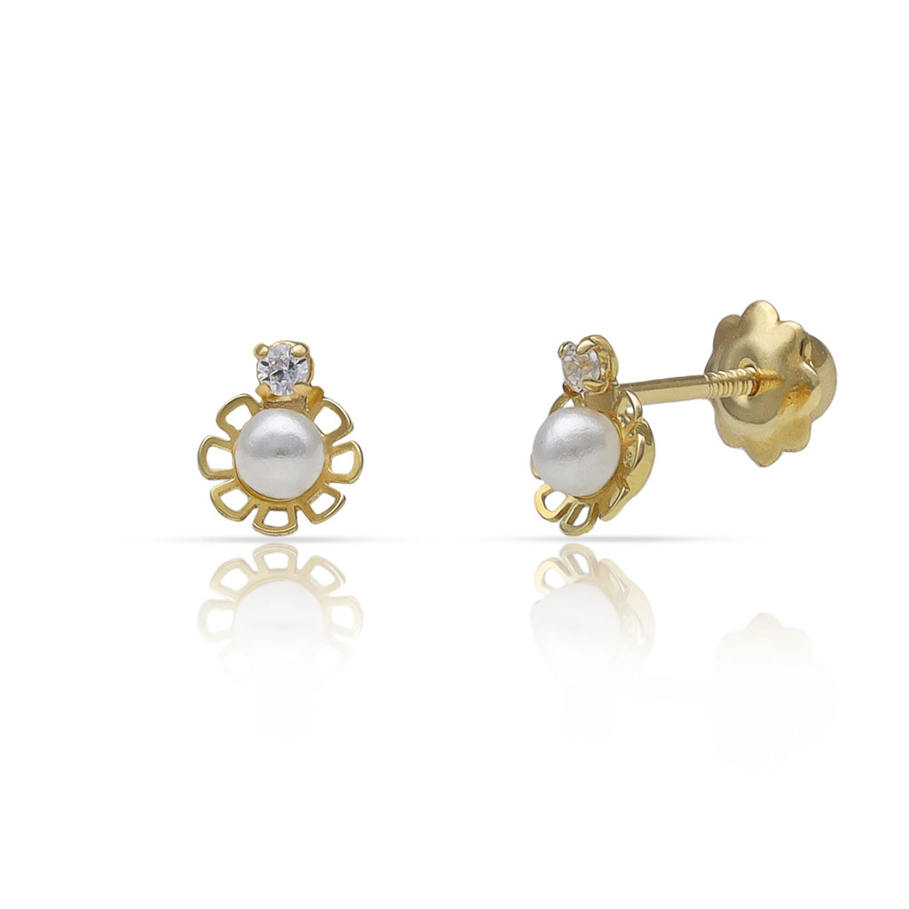 PENDIENTES ORO 18KL PERLAS