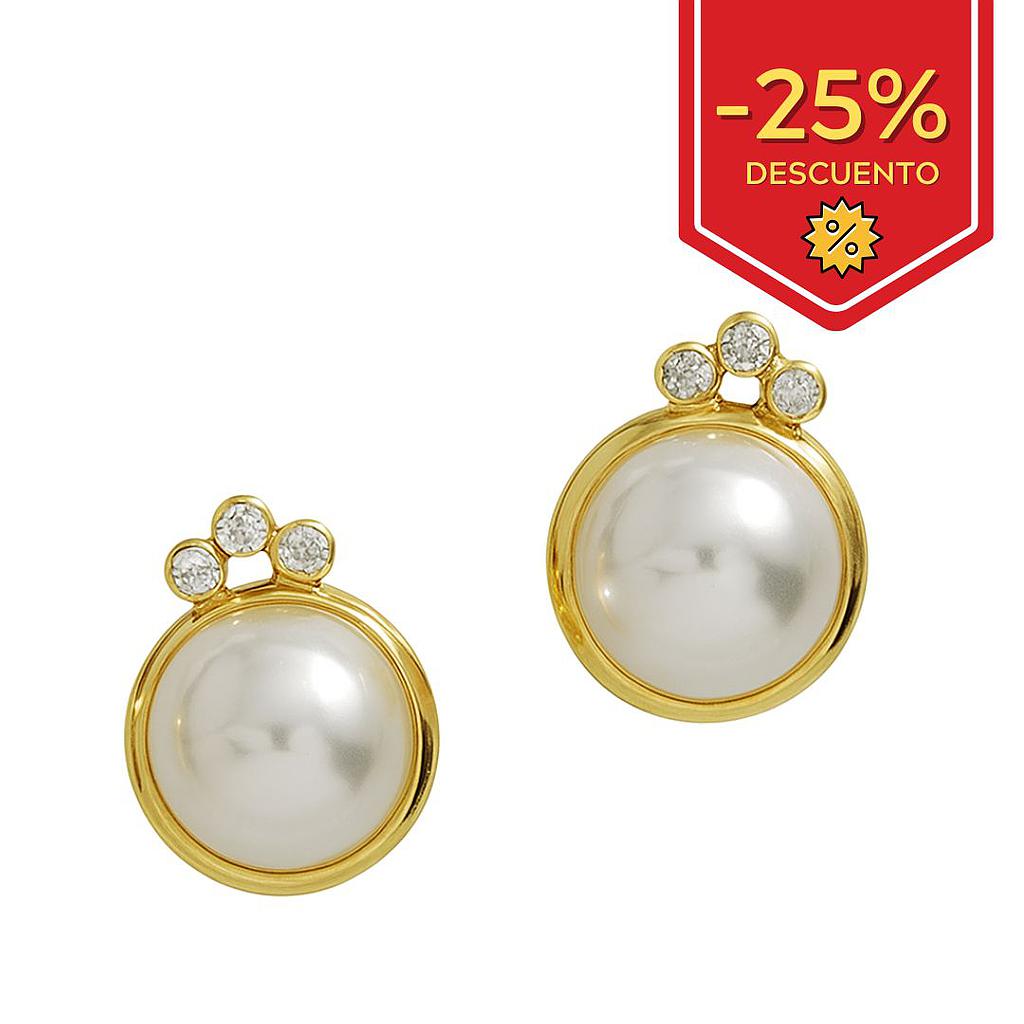 PENDIENTES ORO 18KL PERLAS