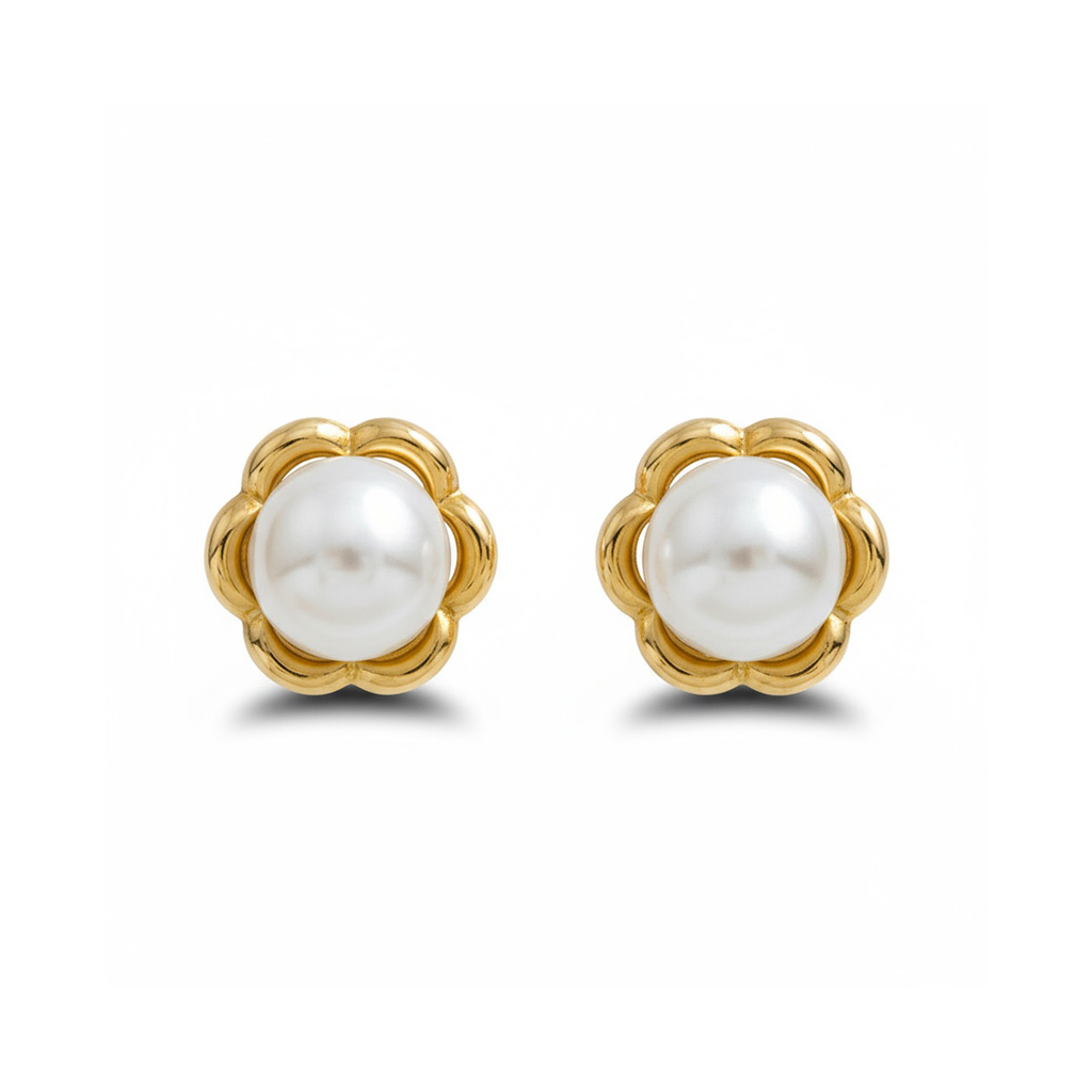 PENDIENTES ORO 18KL PERLAS 10MM