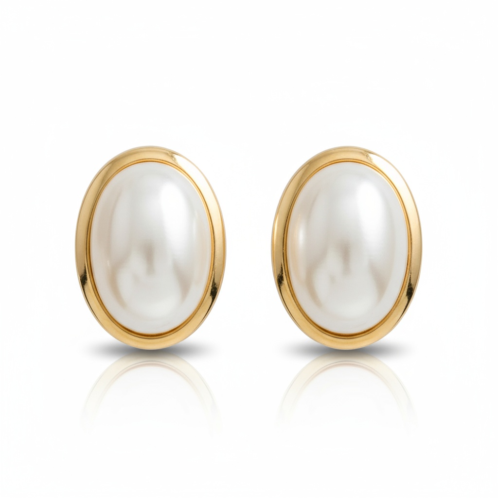 PENDIENTES ORO 18KL PERLAS 12X16MM
