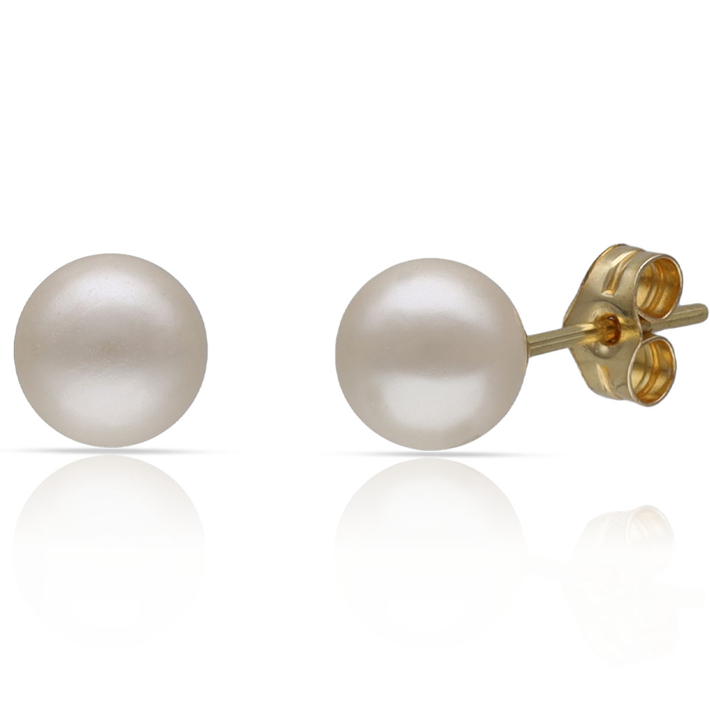PENDIENTES ORO 18KL PERLAS 7MM