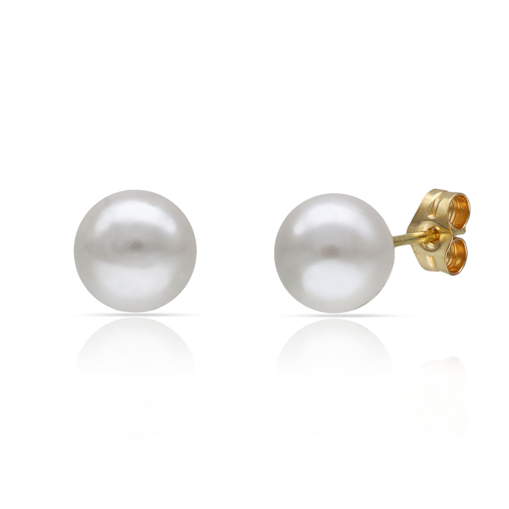 PENDIENTES ORO 18KL PERLAS SHELL - 7MM