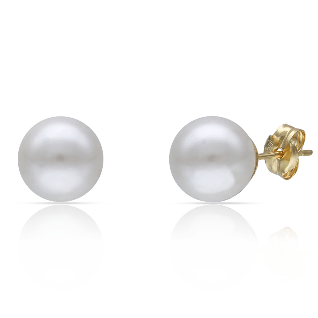 PENDIENTES ORO 18KL PERLAS SHELL - 8MM
