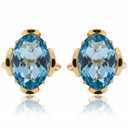 PENDIENTES ORO 18KL PIEDRA COLOR