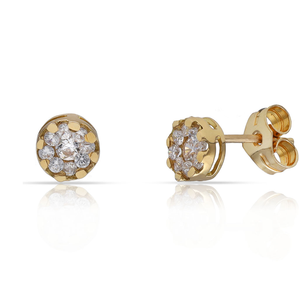 PENDIENTES ORO 18KL REDONDOS 6MM