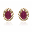 PENDIENTES ORO 18KL RUBIES FINOS