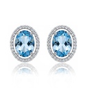 PENDIENTES ORO BLANCO 18KL