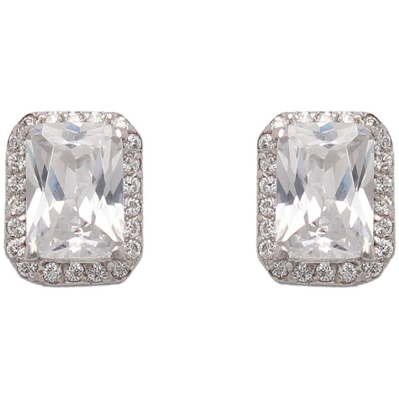 PENDIENTES ORO BLANCO 18KL
