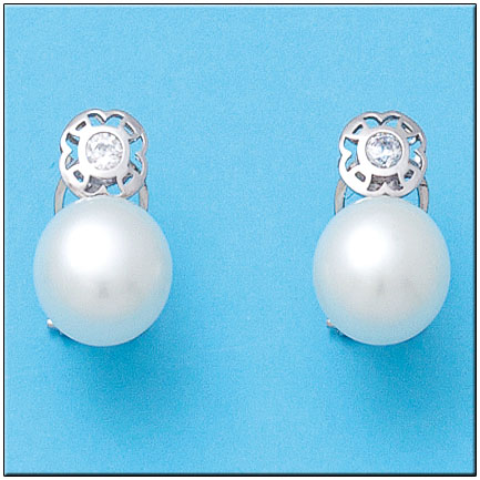 PENDIENTES ORO BLANCO 18KL