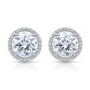 PENDIENTES ORO BLANCO 18KL CIRCONITAS