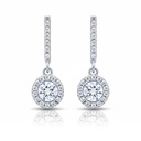PENDIENTES ORO BLANCO 18KL CIRCONITAS
