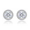 PENDIENTES ORO BLANCO 18KL CIRCONITAS