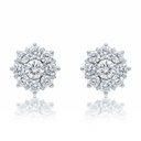 PENDIENTES ORO BLANCO 18KL CIRCONITAS