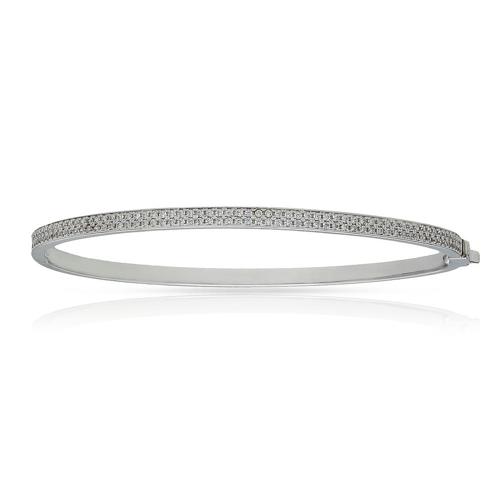 BRAZALETE ORO BLANCO 18KL CIRCONITAS