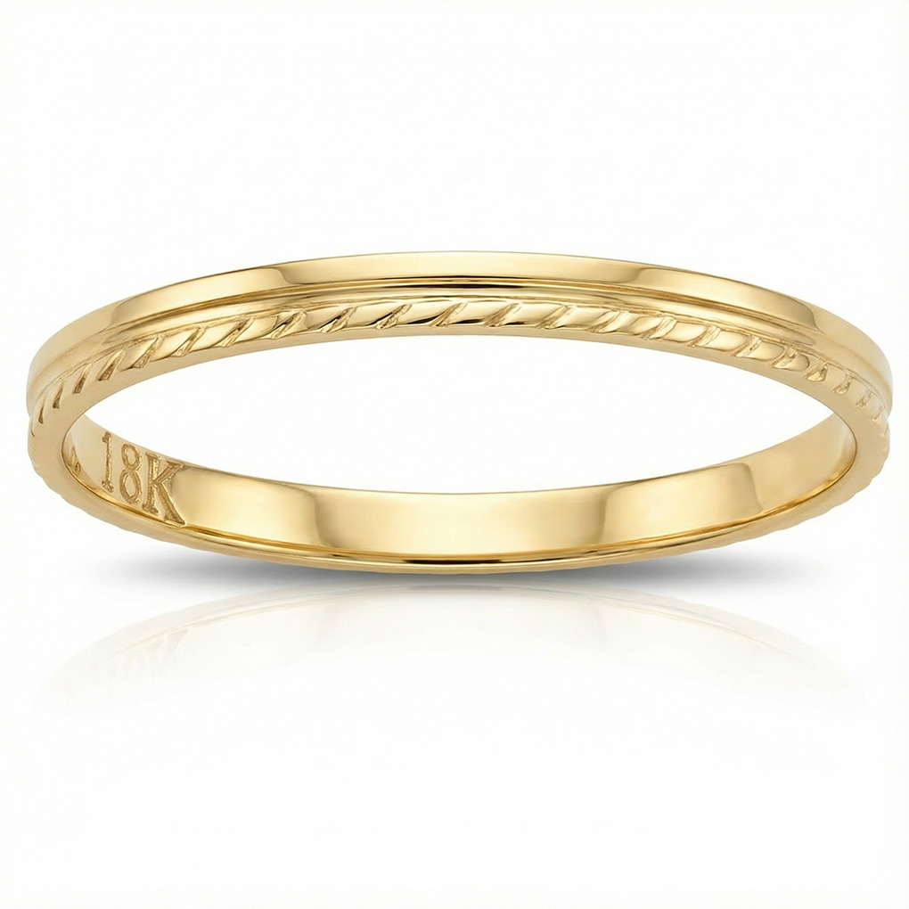 ALIANZA ORO 18KL TALLADA - 1.80MM