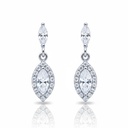 PENDIENTES ORO BLANCO 18KL CIRCONITAS