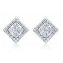 PENDIENTES ORO BLANCO 18KL CIRCONITAS