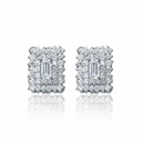 PENDIENTES ORO BLANCO 18KL CIRCONITAS