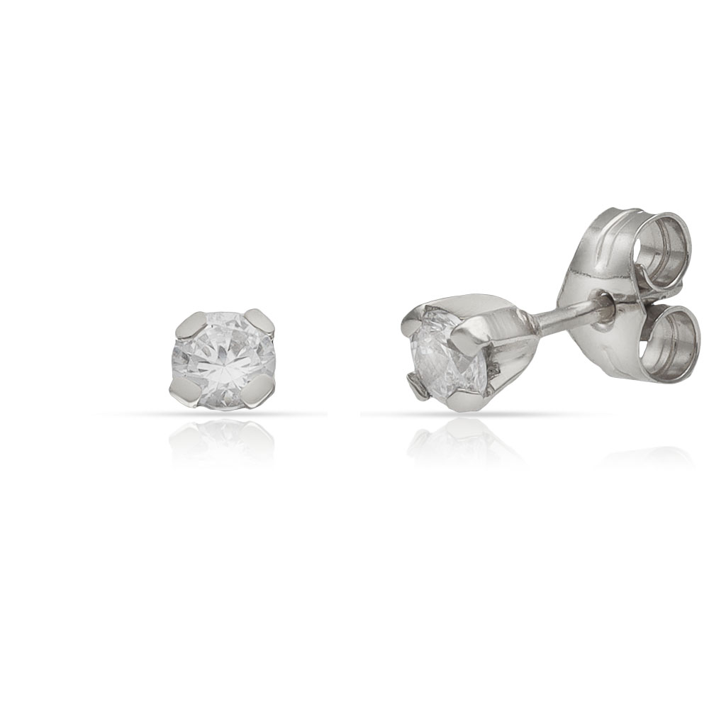 PENDIENTES ORO BLANCO 18KL DIAMANTES