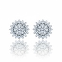 PENDIENTES ORO BLANCO 18KL DIAMANTES