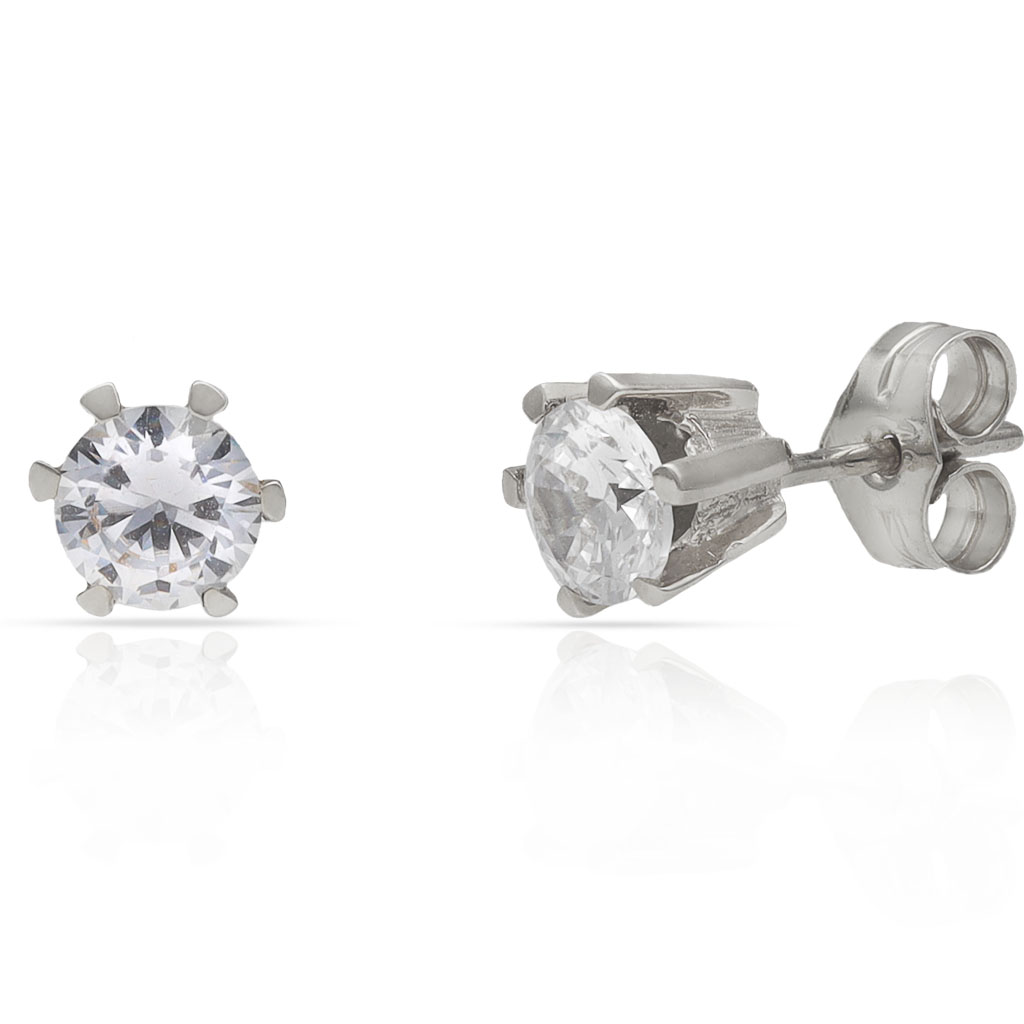PENDIENTES ORO BLANCO 18KL DIAMANTES