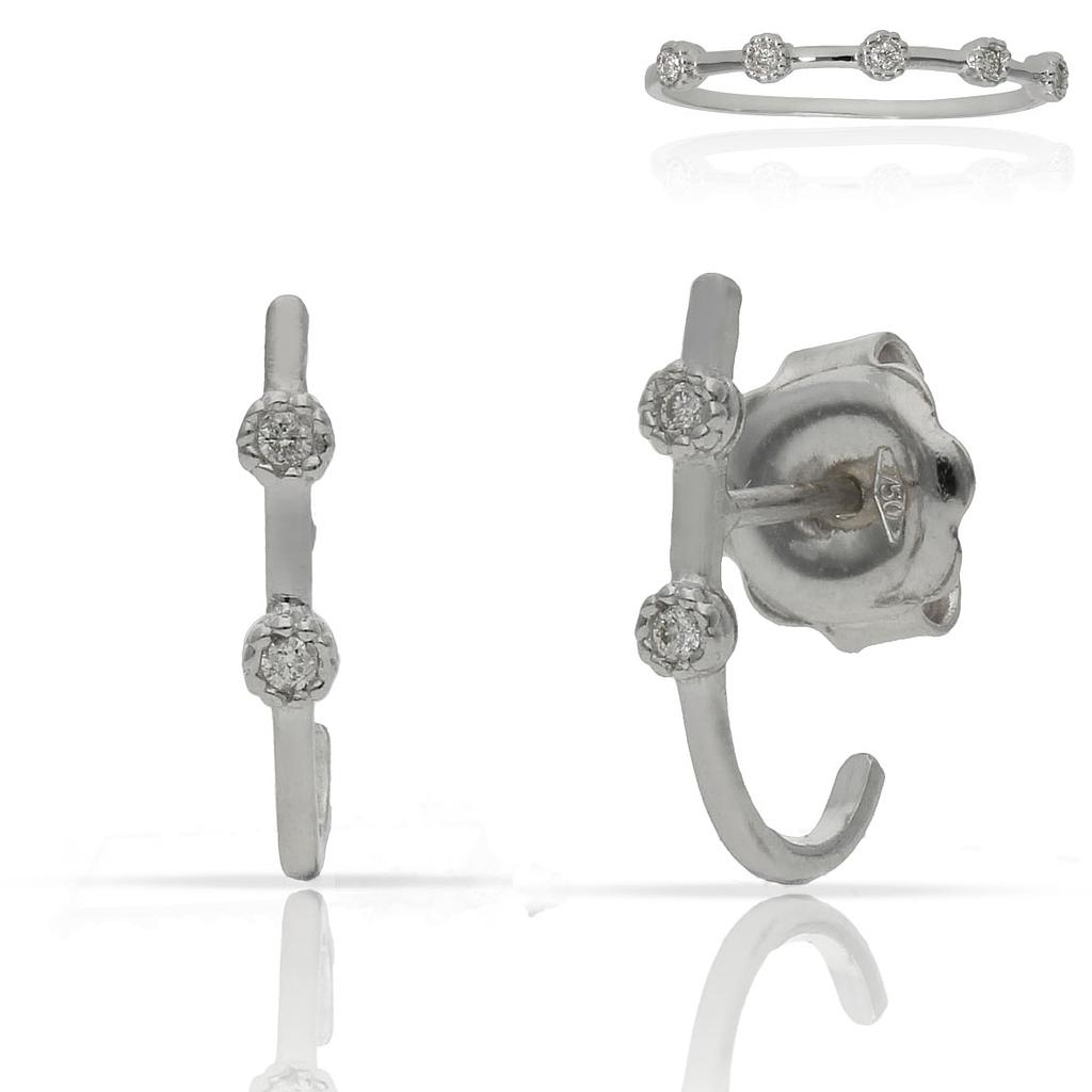 PENDIENTES ORO BLANCO 18KL DIAMANTES