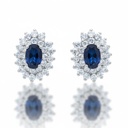PENDIENTES ORO BLANCO 18KL DIAMANTES 